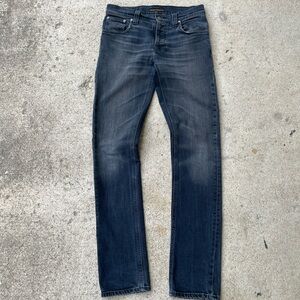 Nudie Jeans Grim Tim Black Skinny Jeans